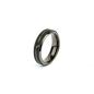Preview: Schwarzer Titanring mit geschmiedetem Carbon-Finish - Rex Black